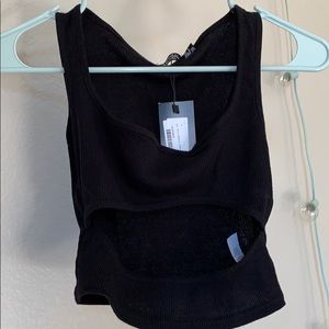 crop cut out tank